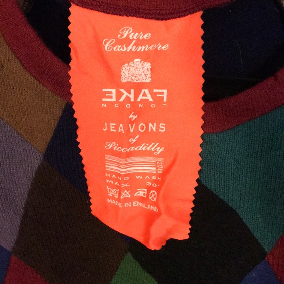 Y2K Fake London Jeavons of Piccadilly cashmere sweater - Picture 6 of 6